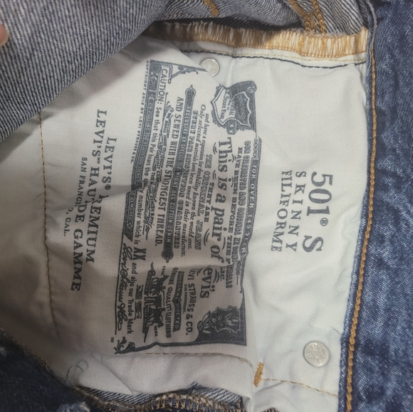 Levis 501 skinny sz 26 - Picture 4 of 6